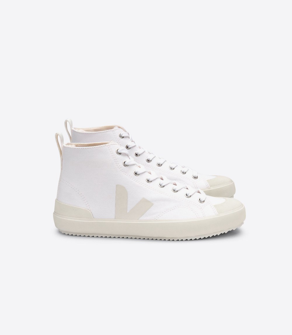 Veja Trainers Mens White - Nova High Top Canvas - JEBU-13759